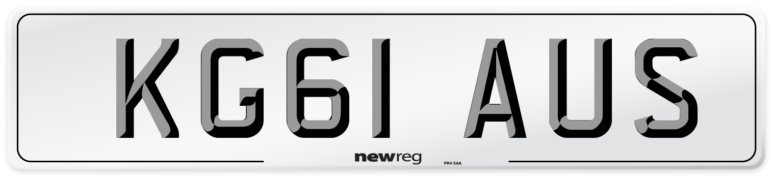 KG61 AUS Number Plate from New Reg